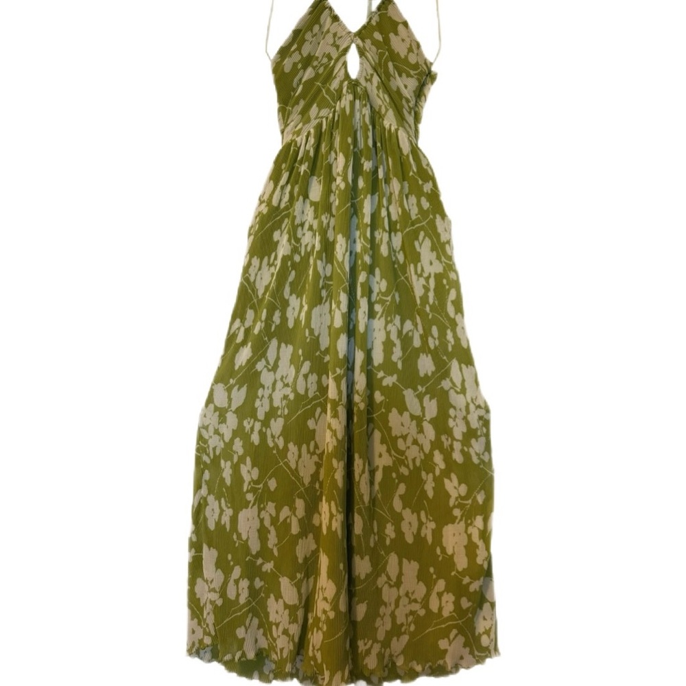 Abercrombie & Fitch Olive Floral Maxi Dress